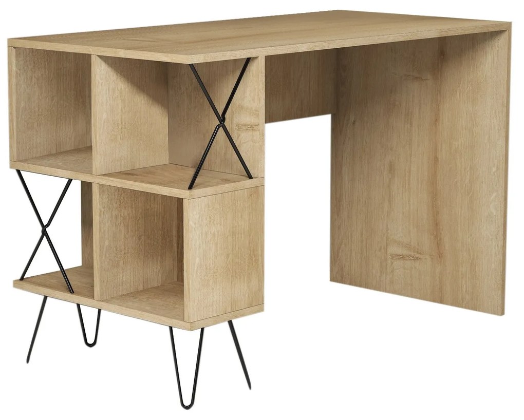 Secretária Extra – Carvalho Preto – 120 cm x 78,8 cm x 60 cm