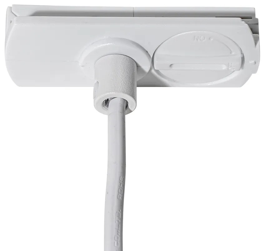 Candeeiro Pendente Moderno Branco para Sistema de Trilho Monofásico - Iconic Frini