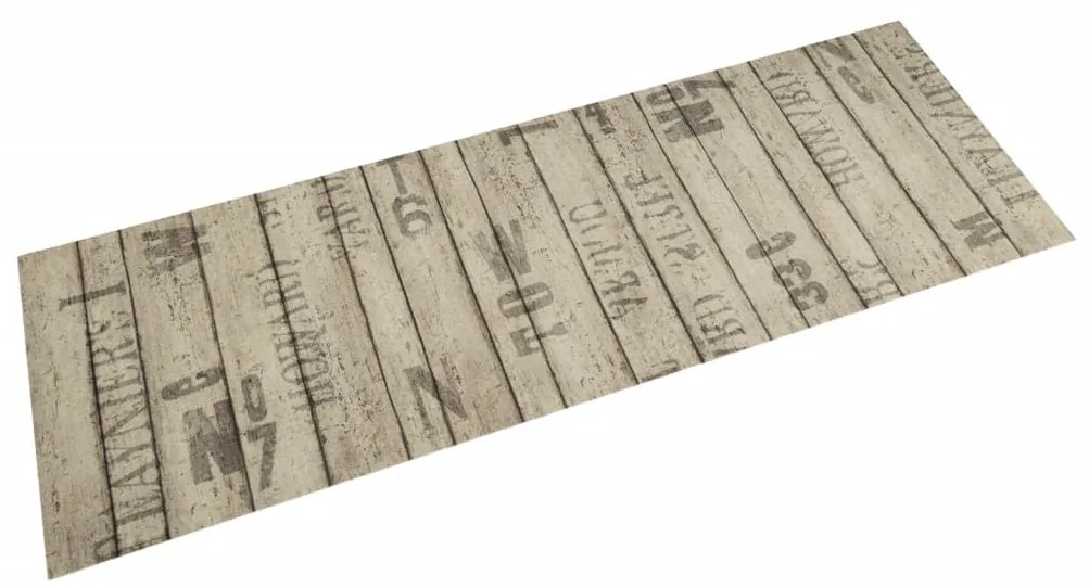 vidaXL Tapete de cozinha lavável 45x150 cm veludo padrão cerca