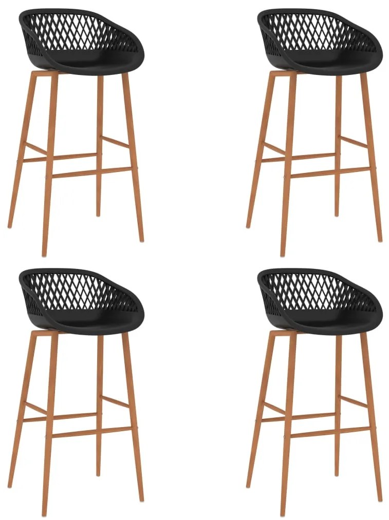 Cadeiras de bar 4 pcs preto