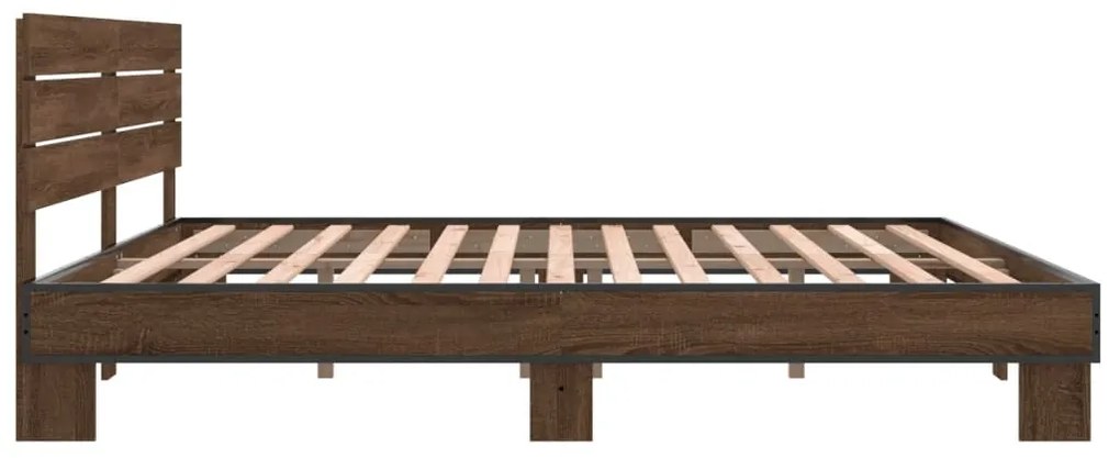 Estrutura de cama 200x200cm derivados madeira/metal