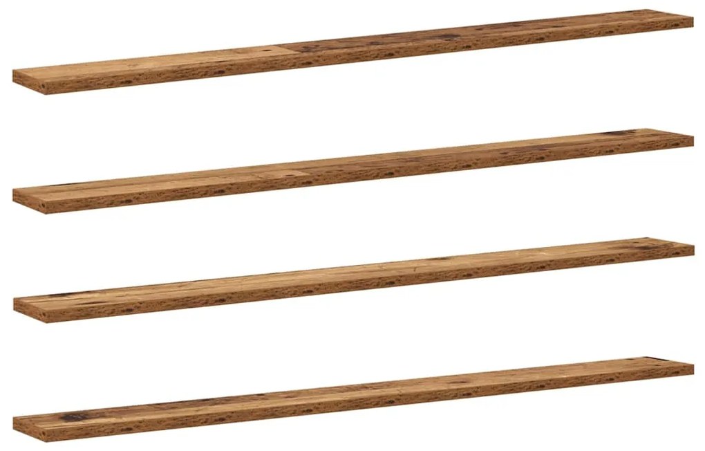 Prancha de Estante para Livros 4 pcs Castanho 100 x 40 x 1.5cm