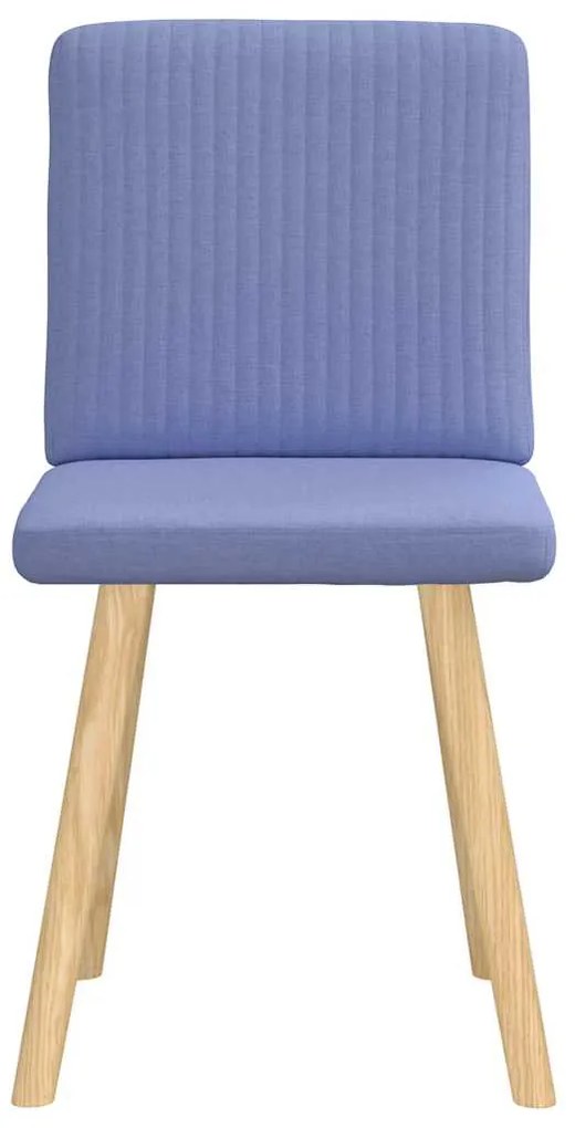 Cadeiras de jantar 2 pcs Jeans Tecido Azul