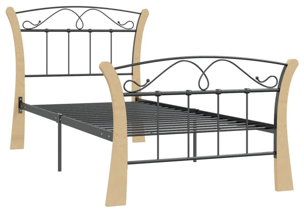 Estrutura de cama 90x200 cm metal preto