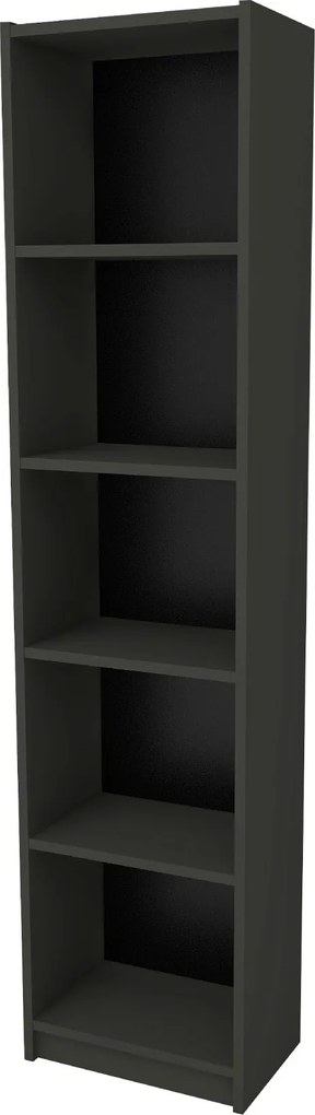 Estante Fulya – Cinzento Escuro – 40x180x28 cm