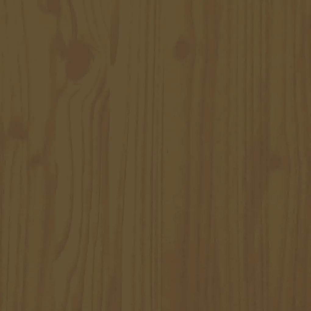 Mesa de centro 80x81x36,5 cm madeira pinho maciça castanho mel