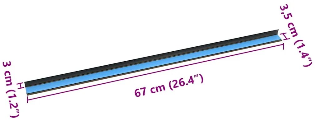 Perfis para degraus 10 pcs Castanho 67 cm Alumínio