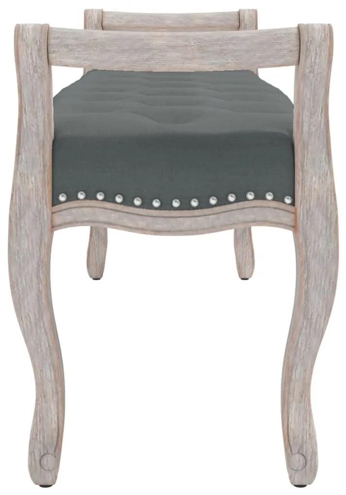 Banco 110x45x60 cm tecido cinzento-escuro