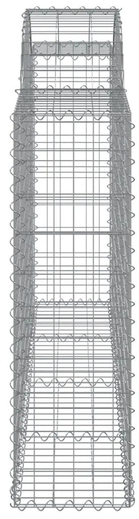 Cestos gabião arqueados 2pcs 200x30x100/120cm ferro galvanizado