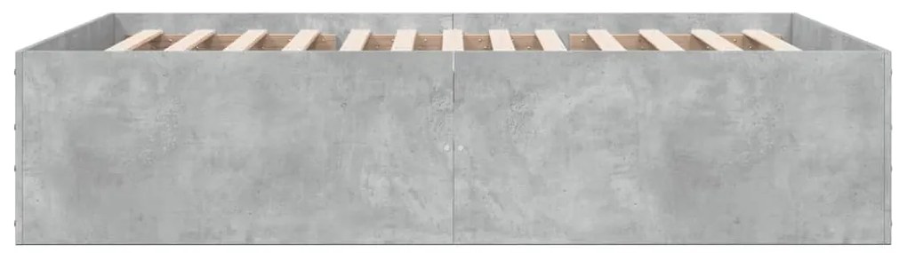 Estrutura de cama 140x200 cm derivados de madeira cinza cimento