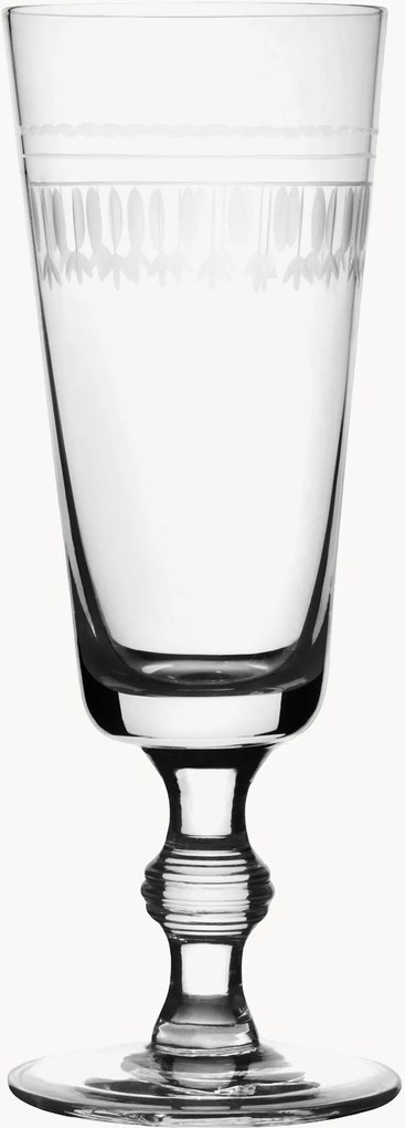 Copos de champanhe em cristal artesanal Ovals, conjunto de 4