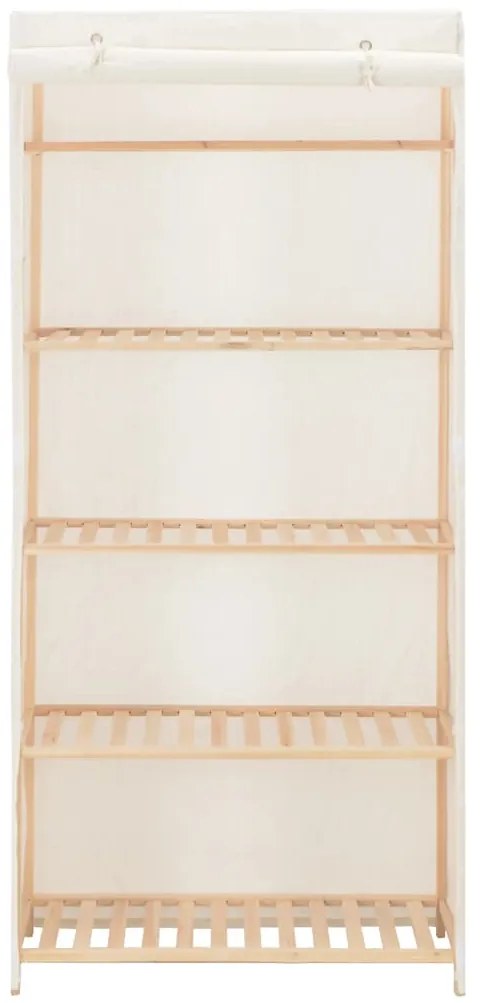Roupeiro 79x40x170 cm tecido branco