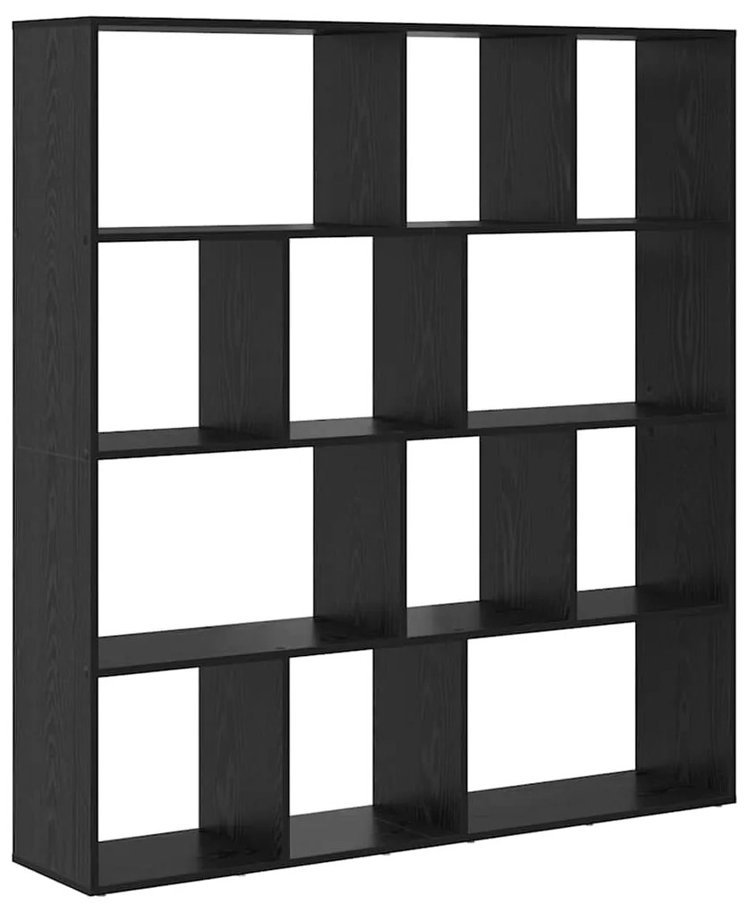 Gabinete de Livros Carvalho preto 132 x 29 x 141.5 cm