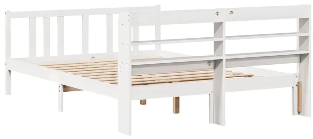 Estrutura de cama c/ cabeceira sem colchão 140x200 cm branco