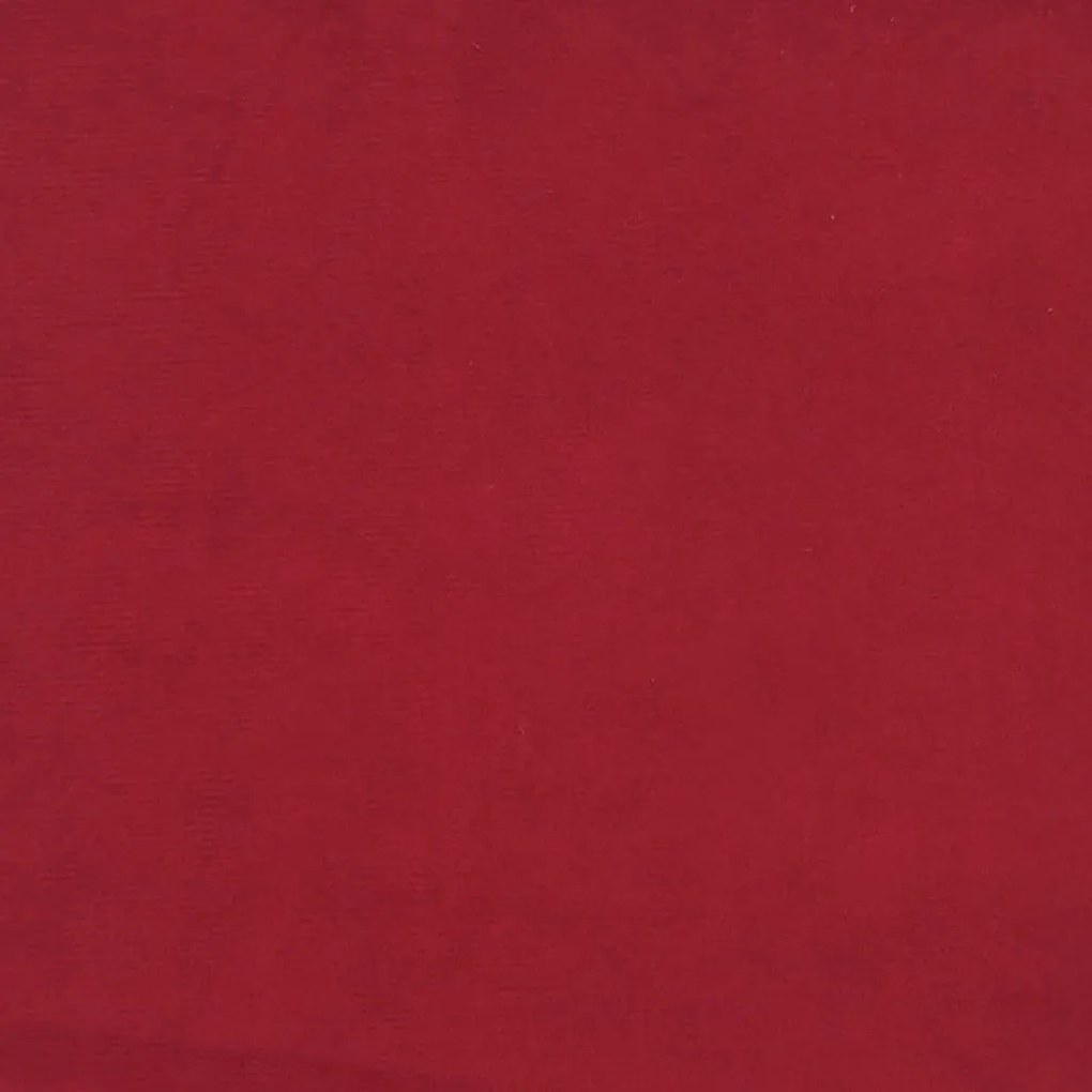 Apoio de pés 60x60x36 cm veludo vermelho tinto