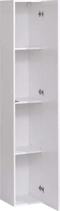 Armário Suspenso Alvito – 30x180 cm – Carvalho com Porta Alto Brilho e