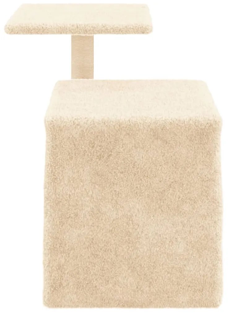 Árvore para gatos c/ postes arranhadores sisal 50,5 cm creme