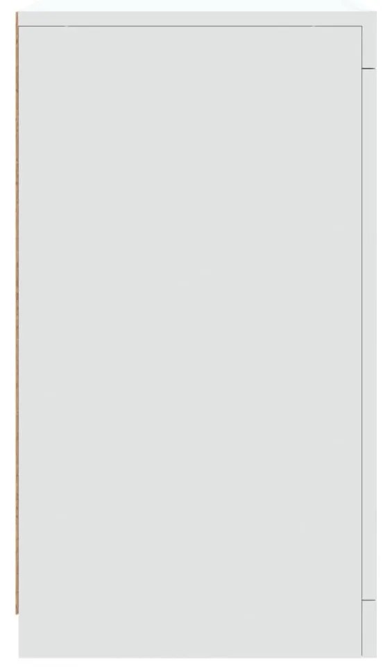 Aparador com luzes LED 181,5x37x67 cm branco