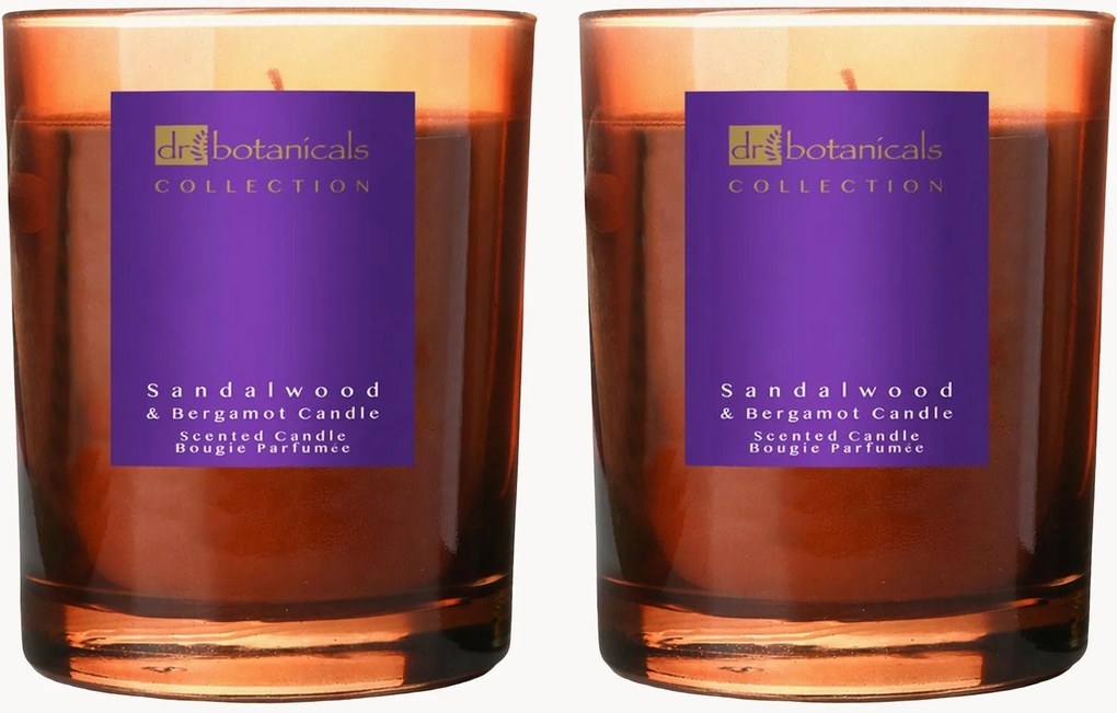 Velas perfumadas The Sandalwood & Bergamot Harmony, conjunto de 2