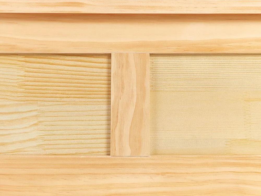 Cama de casal em madeira clara 180 x 200 cm MAYENNE Beliani