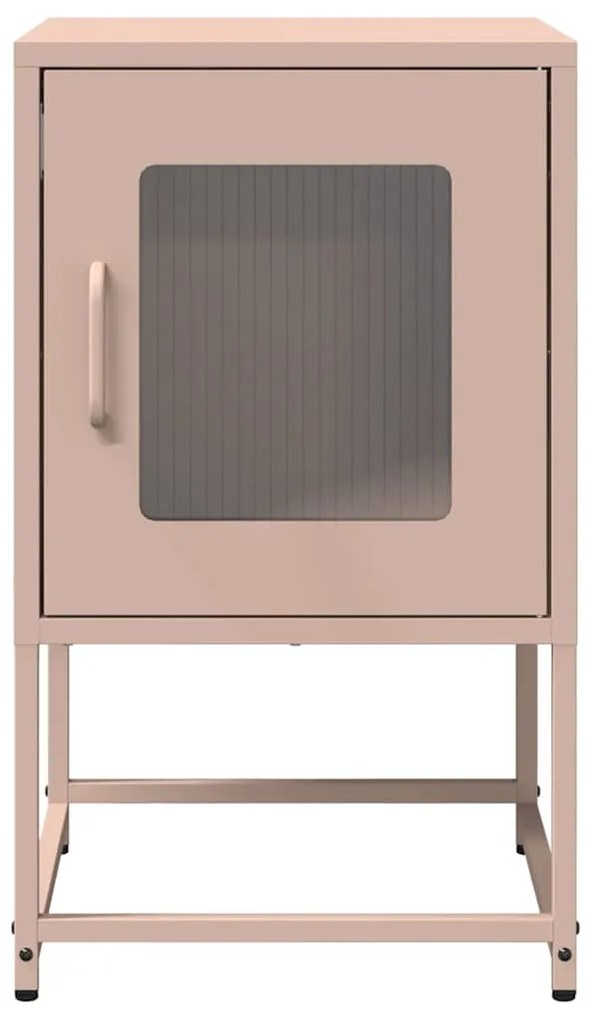 Mesa de cabeceira 36x39x60,5 cm aço laminado a frio rosa