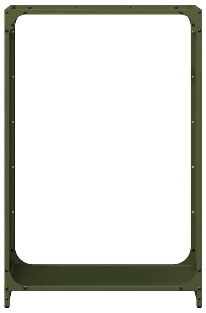 Suporte para lenha aço laminado a frio verde azeitona