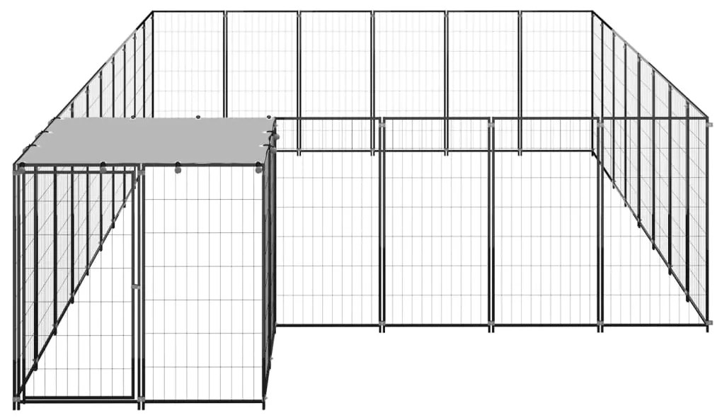 Canil 15,73 m² aço preto