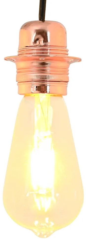 vidaXL Casquilhos de lâmpadas 2 pcs rosa dourado E27