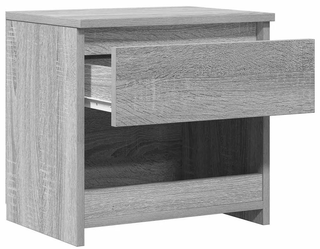 Mesa cabeceira 40x30x39 cm derivados de madeira cinzento sonoma