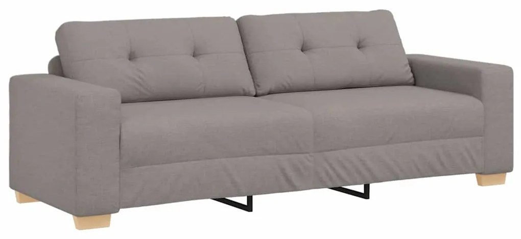 Conjunto de Sofá com Almofadas de Tecido Taupe