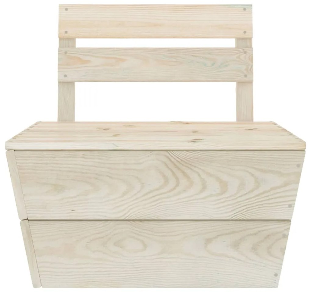 6 pcs conjunto lounge de paletes madeira de abeto impregnada