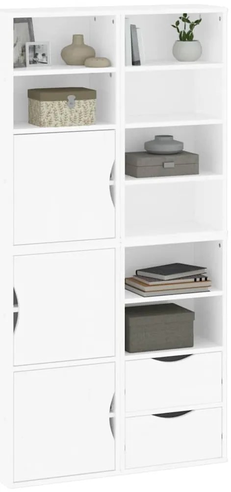 Móveis de apoio 4 pcs ODDA pinho de madeira maciça branco