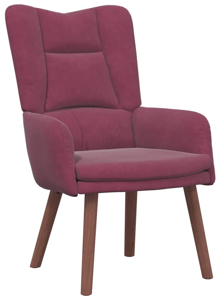 Poltrona Relaxante VidaXL Vermelha de Veludo