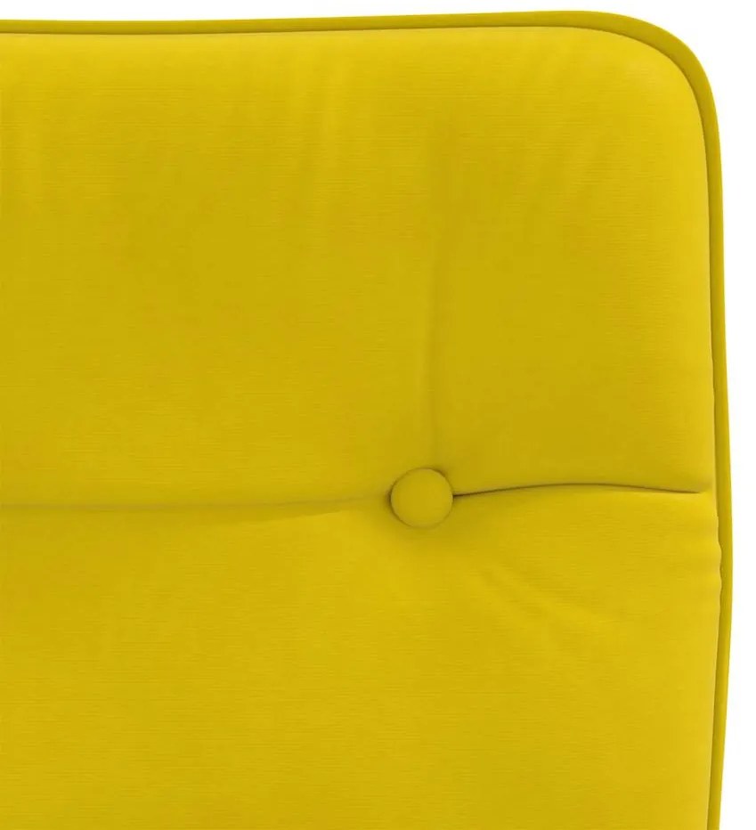 Cadeiras de jantar 2 pcs veludo amarelo
