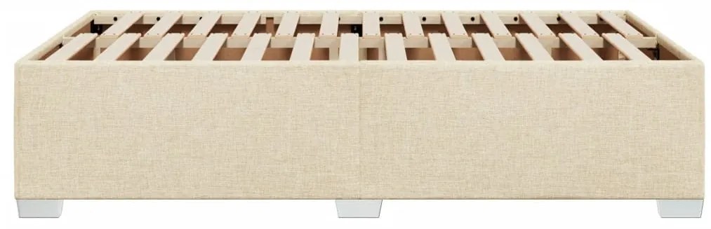 Estrutura de cama sem colchão 120x190 cm tecido creme