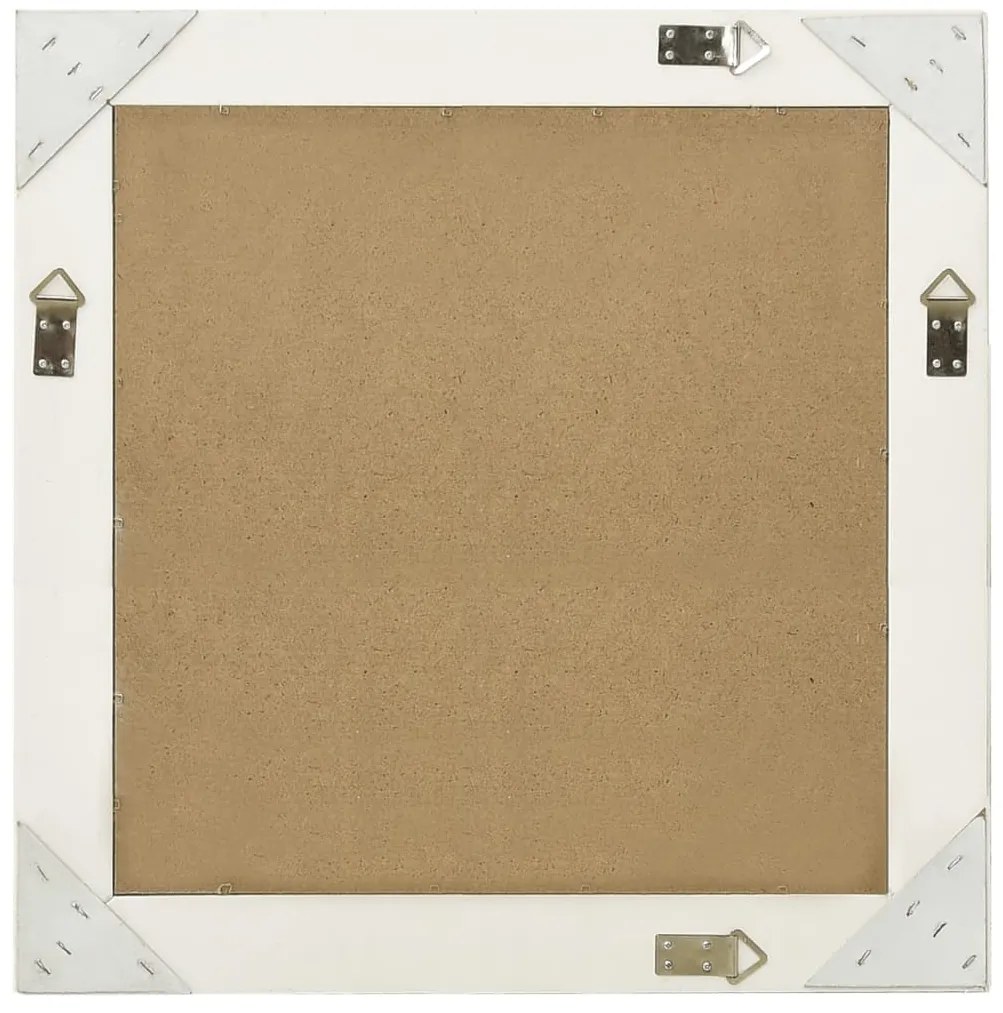Espelho de parede estilo barroco 60x60 cm branco