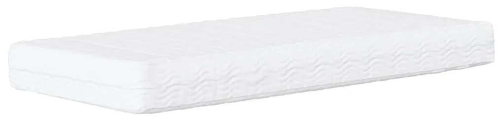 Sofá-cama com colchão 80x200 cm tecido cor creme