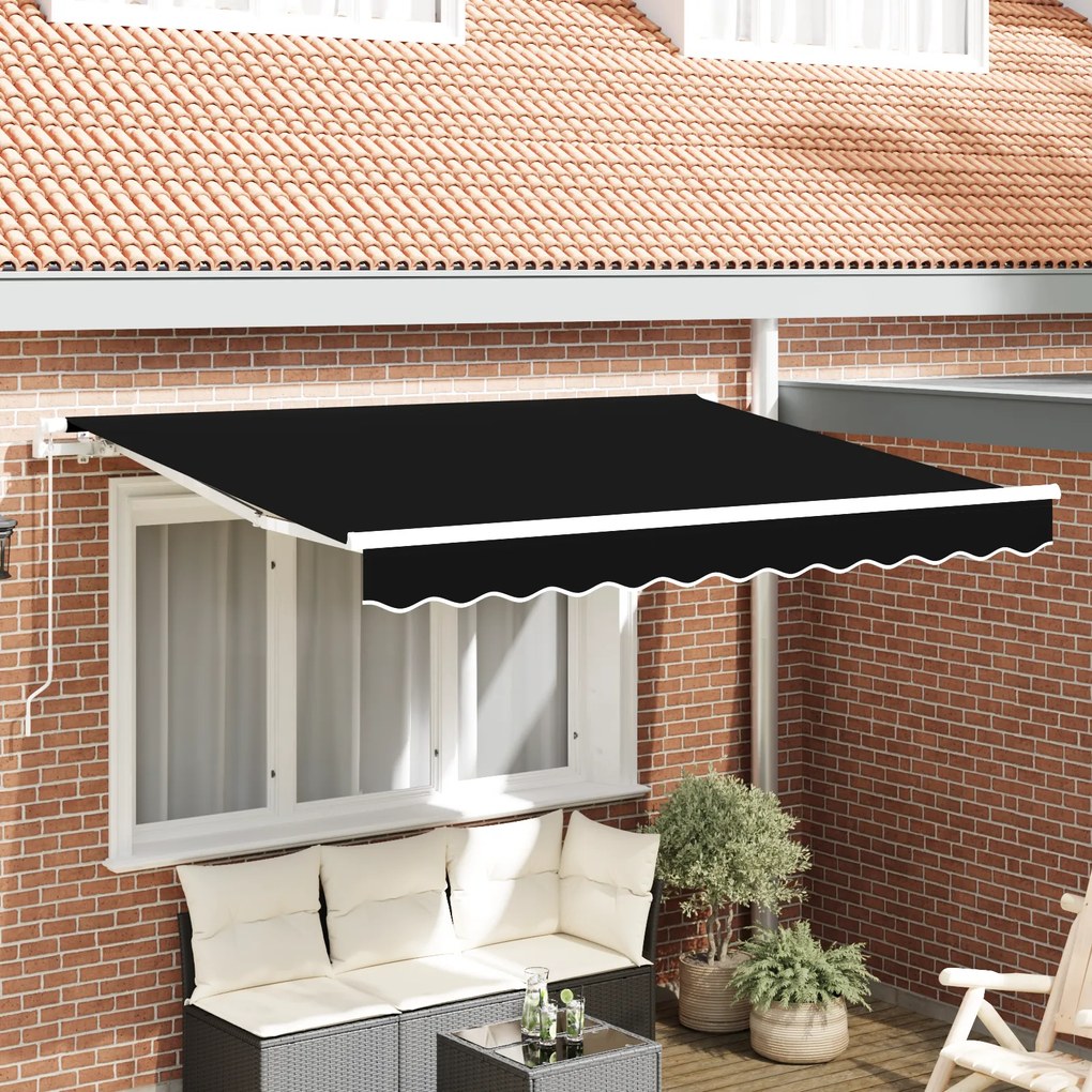 vidaXL Tecido de Substituição para Toldo para Estrutura de 3x2,5 m Preto