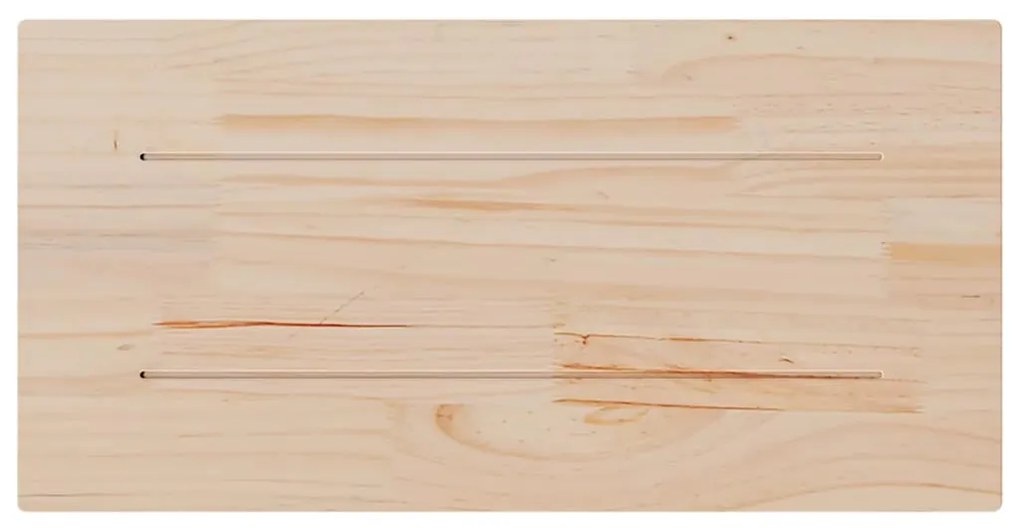 Tampo de mesa retangular 80x40x2,5 cm pinho maciço