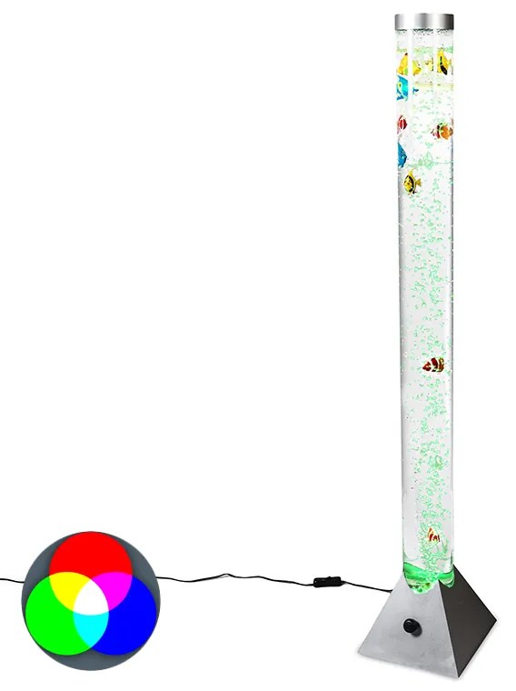 Tubo de bolha 9,5 litros cinza incluindo LED - Sealife Moderno