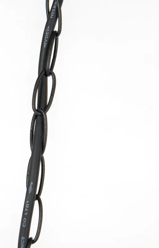 Candeeiro de suspensão rústico para exterior preto - Moreno