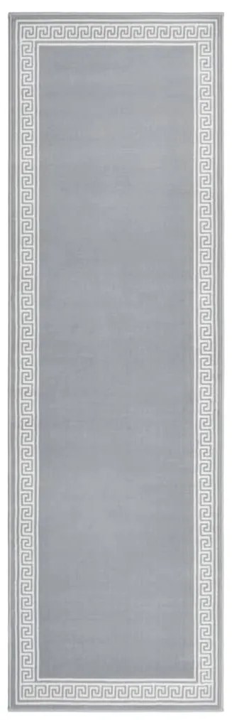 vidaXL Passadeira 100x350 cm polipropileno cinzento com padrão