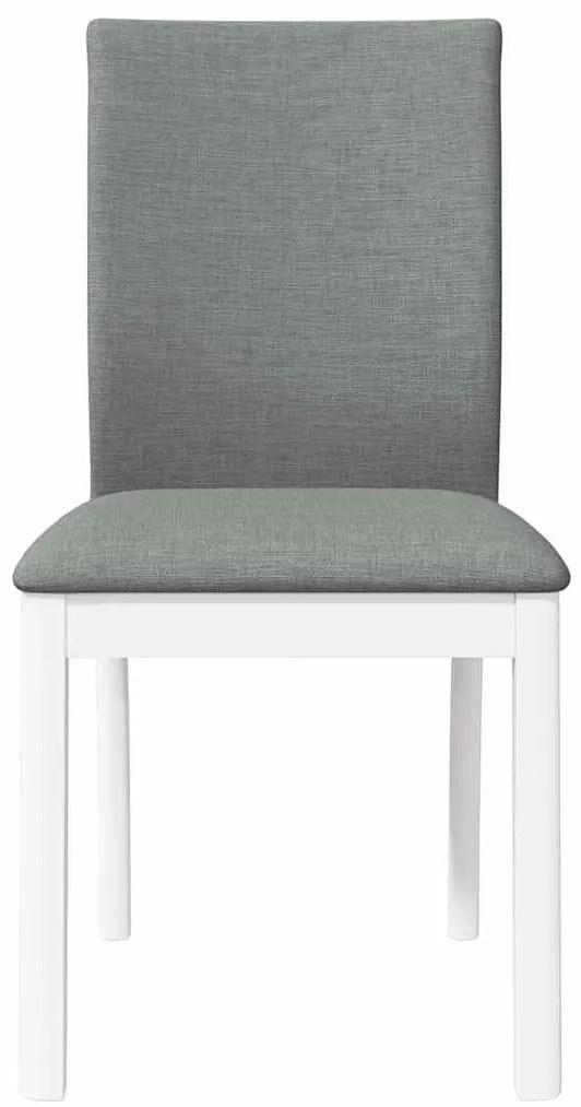 Cadeiras de jantar com almofadões 2 pcs madeira maciça branco
