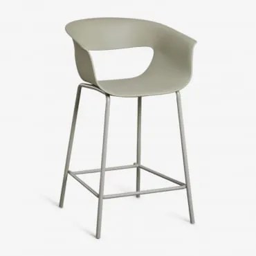 Banco Alto De Jardim Alanys Em Polipropileno E Ferro Verde Sálvia & ↑65 Cm - Sklum