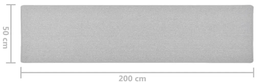 Tapete/passadeira 50x200 cm cinzento-claro