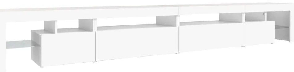Móvel de TV com luzes LED 290x36,5x40 cm branco