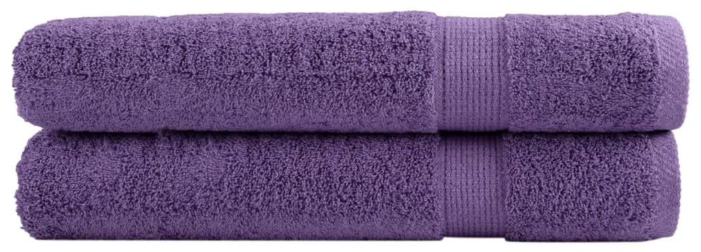 Toalhas de sauna premium SOLUND 2 pcs 80x200 cm 600 gsm roxo