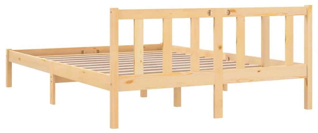 Estrutura de cama 140x200 cm pinho maciço