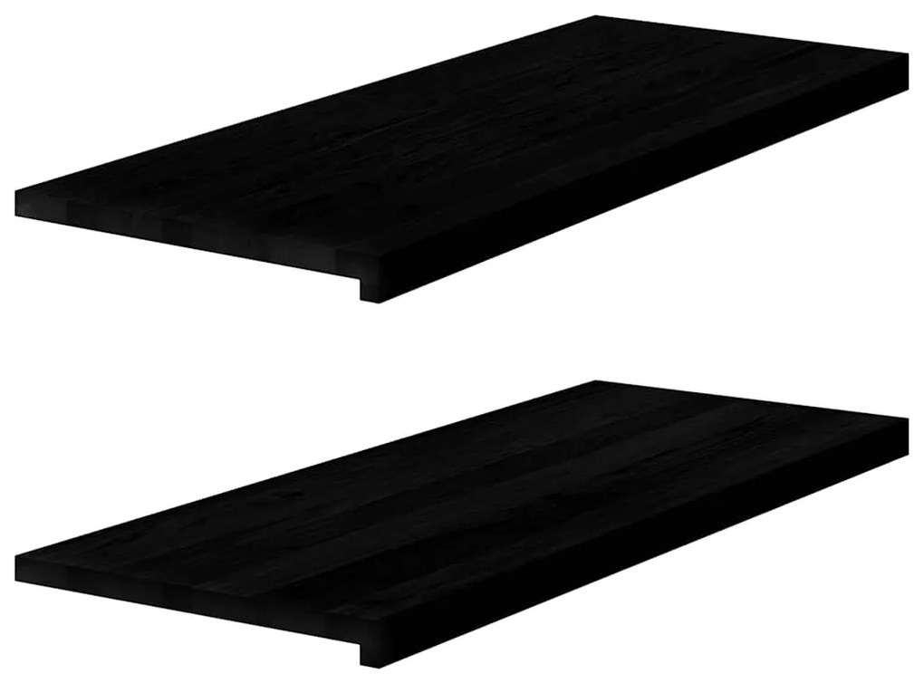 Soleiras da janela 2 pcs 100x40x2 cm carvalho castanho-escuro