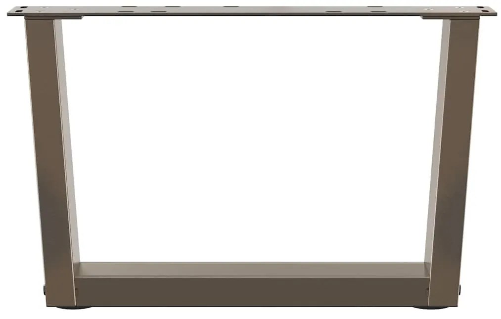 Pés para mesa de centro em formato de V, 2 peças, aço natural, 60x(30-